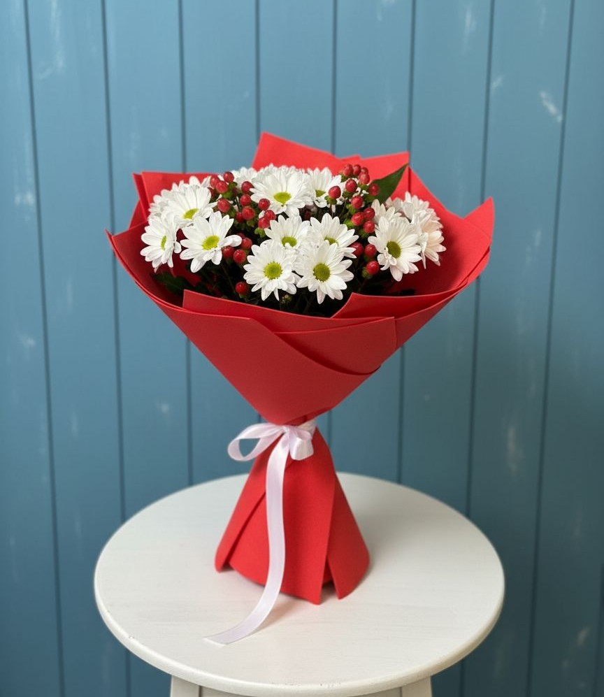 Букет цветов из: Хризантемы в Молочные Дворы