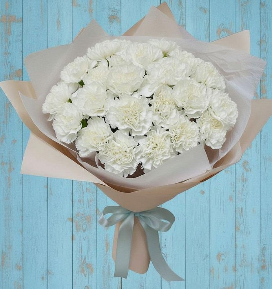 Букет цветов из: Гвоздики в Молочные Дворы