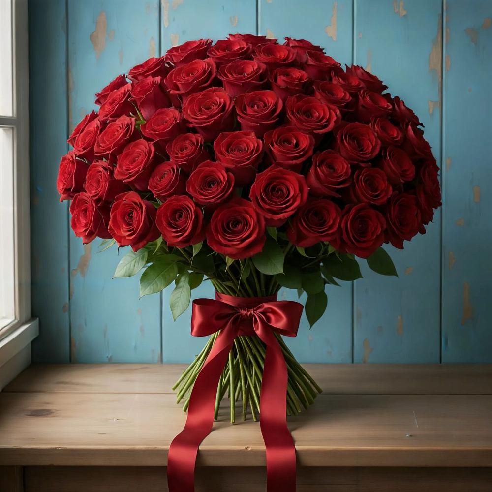 Букет Красные розы Блэк Меджик в Молочные Дворы