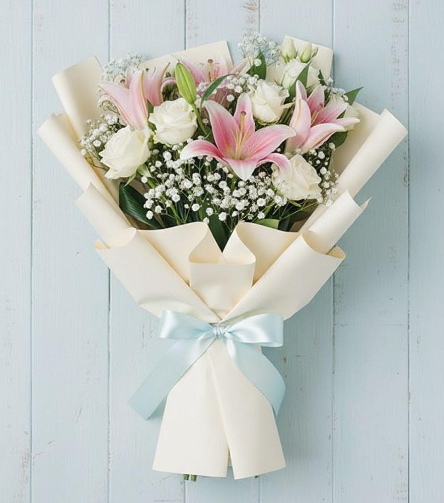 Букет цветов из: Лилии в Молочные Дворы