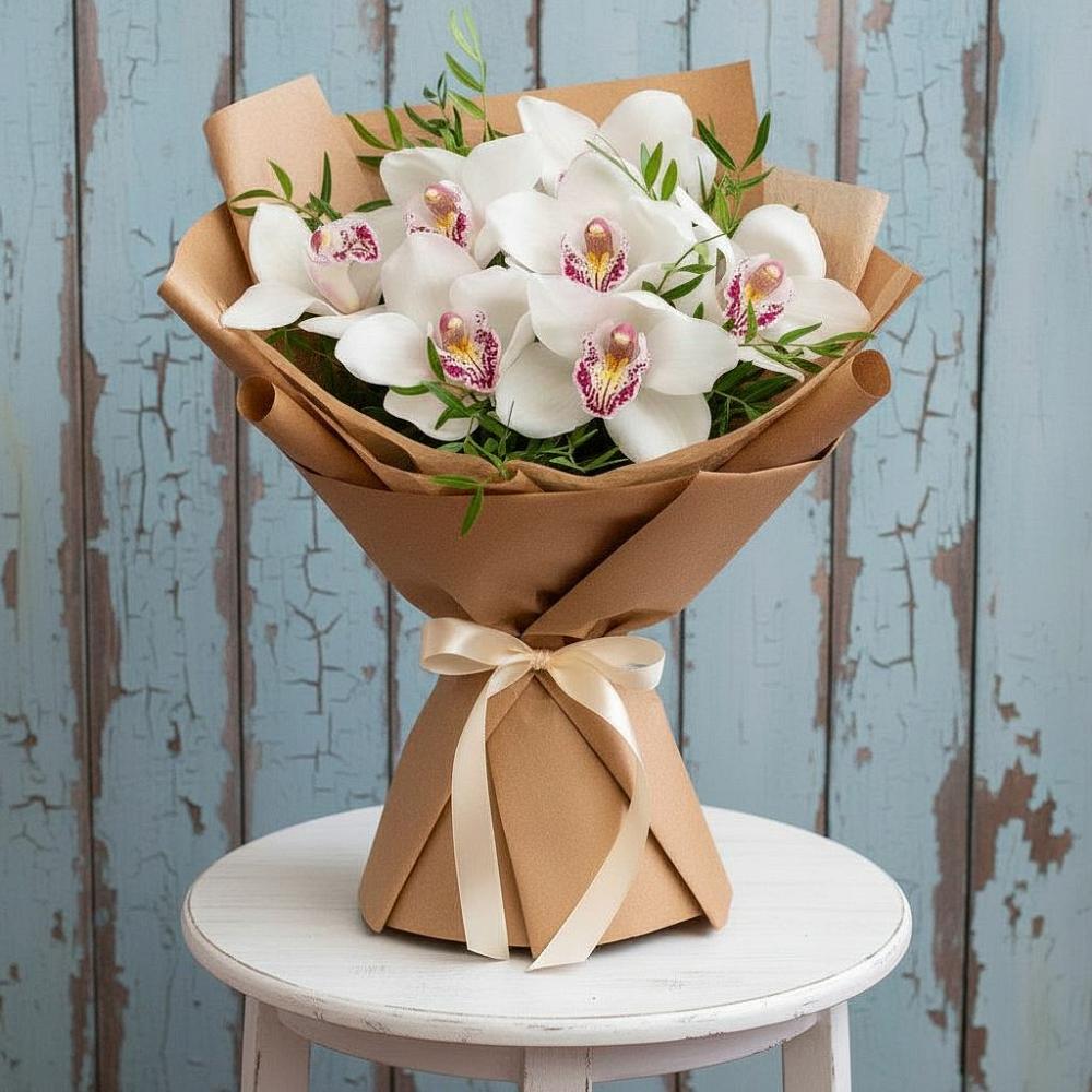 Букет цветов из: Орхидеи и Розы в Молочные Дворы