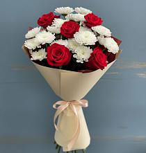 Букет цветов из:  Розы и Хризантемы в Молочные Дворы