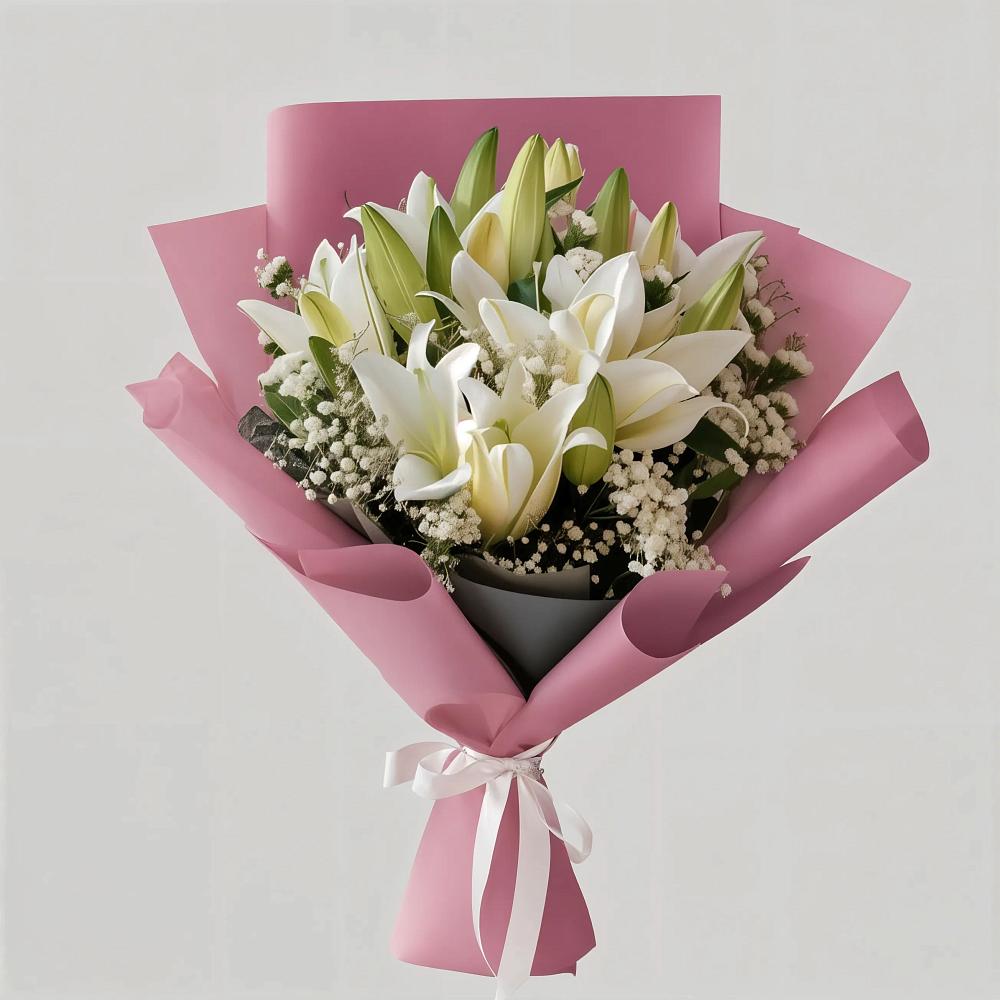 Букет цветов из: Лилии в Молочные Дворы