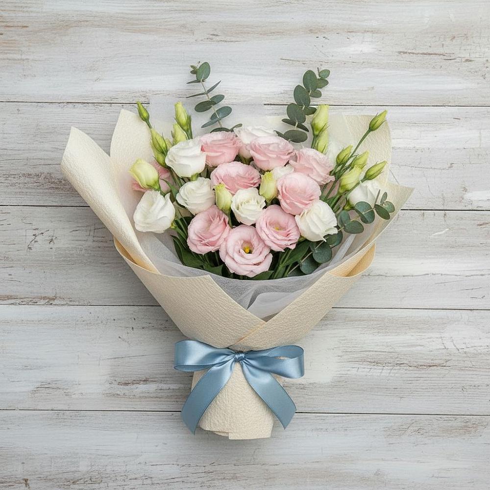 Букет цветов из: Лизиантусы в Молочные Дворы